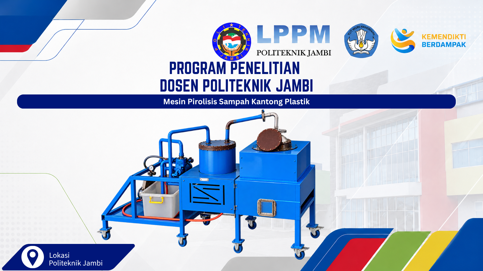Dosen Politeknik Jambi Kembangkan Mesin Pirolisis Sampah Kantong Plastik untuk Mendukung Pengelolaan Limbah Berkelanjutan