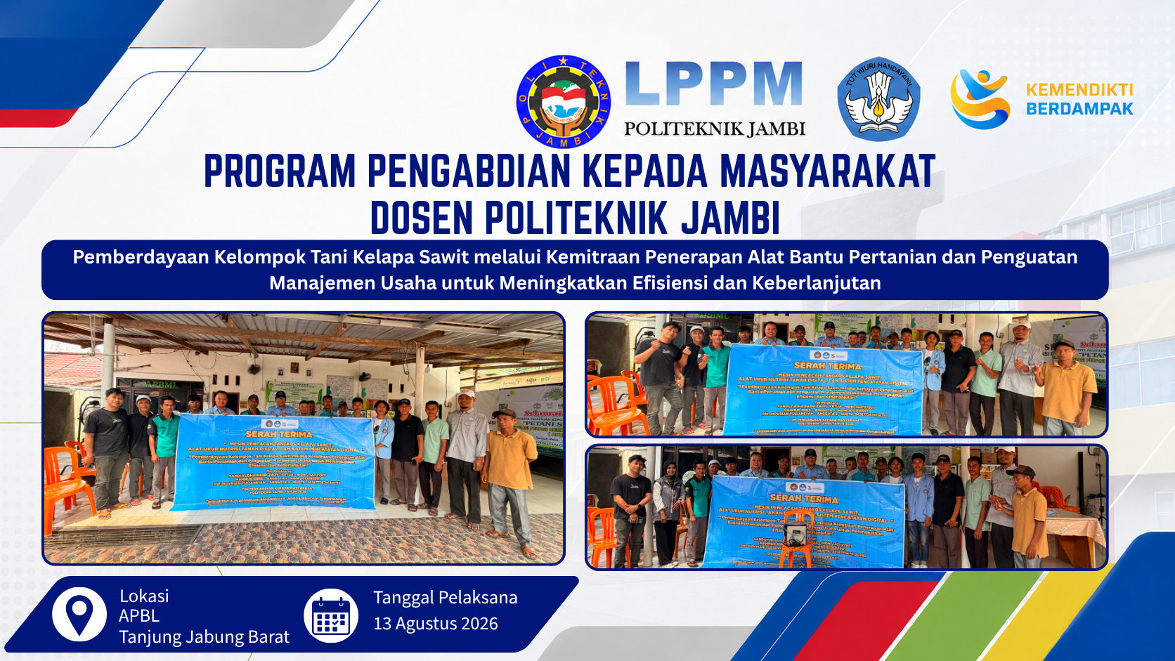 Pemberdayaan Kelompok Tani Kelapa Sawit melalui Kemitraan Penerapan Alat Bantu Pertanian dan Penguatan Manajemen Usaha untuk Meningkatkan Efisiensi dan Keberlanjutan